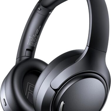 Hybrid Active Noise Cancelling Bluetooth 6.0 Headphones 120H Long Playtime, 6 ENC Mic, Over Ear Headphones Wireless, Hi-Res Audio, Memory Foam Earcup, Transparency Mode ANC Headphone for Travel Office